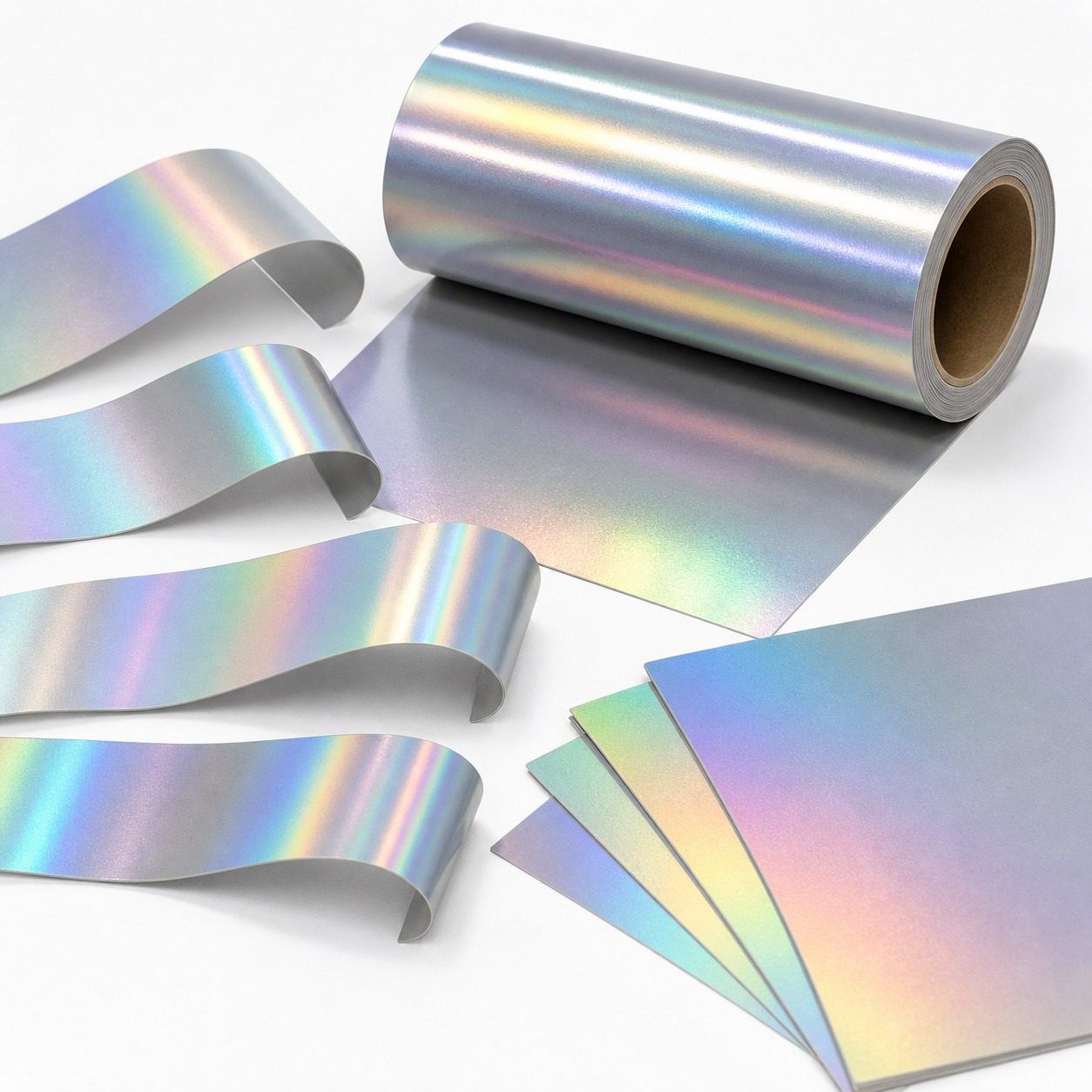 Rainbow Reflective Film for Heat Transfer Apparel Applications — product detail reference image for B2B garment accessories